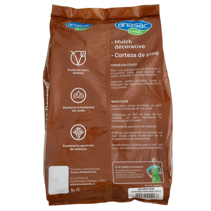 Corteza de Pino Decorativa Mulch Natural | Gardekin.com