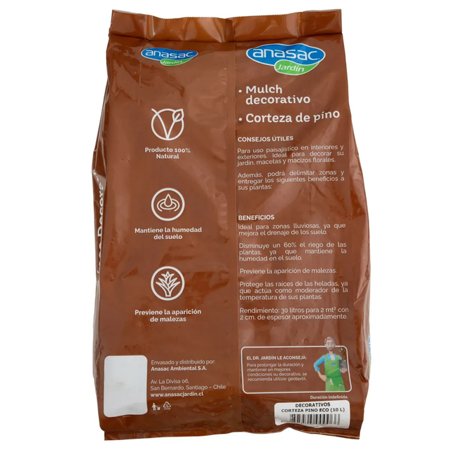Corteza de Pino Decorativa Mulch Natural | Gardekin.com