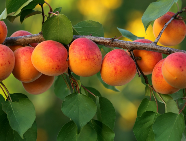 Árbol de Damasco frutal para huerto casero en formato M25