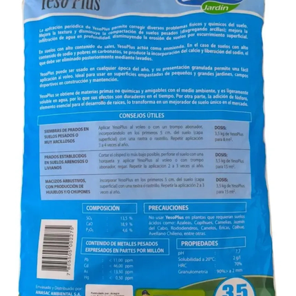 Descompactador De Suelo – Yeso Plus (3.5 Kg) | Gardekin.com
