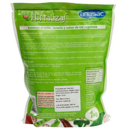 Fertilizante hortalizas (1 KG) | Gardekin.com