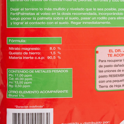 Fertilizante Ferti Palmetas en Polvo (2 kg) | Gardekin.com