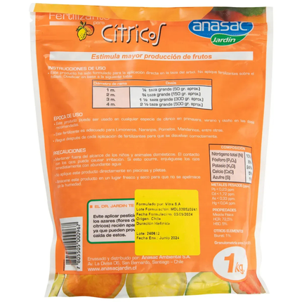 Fertilizante para Cítricos Granulado (1 kg) | Gardekin.com