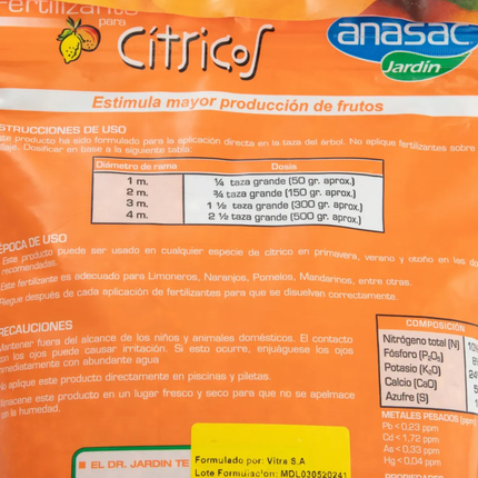 Fertilizante para Cítricos Granulado (1 kg) | Gardekin.com