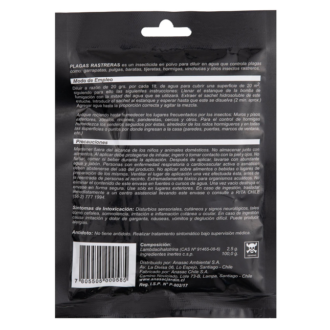 Insecticida plagas rastreras 2,5 WP (40 G) | Gardekin.com