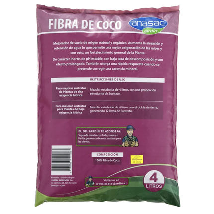 Mejorador suelo fibra coco (4 L) | Gardekin.com
