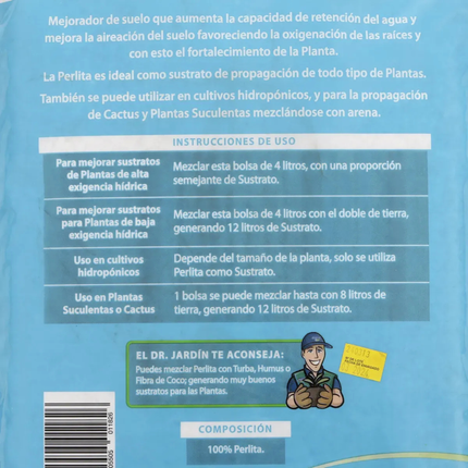 Mejorador suelo perlita (4 L) | Gardekin.com