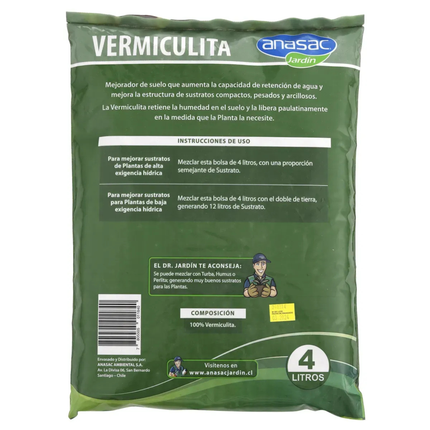 Mejorador suelo vermiculita (4 L) | Gardekin.com