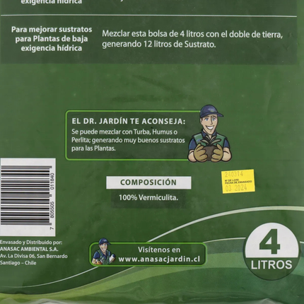 Mejorador suelo vermiculita (4 L) | Gardekin.com