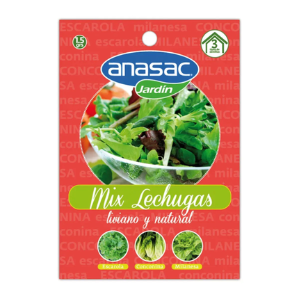 Mix Semillas de Lechugas - Escarola, Conconina, Milanesa (1,5 GR) | Gardekin.com