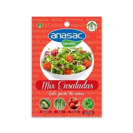 Mix de Semillas de Ensaladas - Repollo, Apio, Tomate y Lechuga Escarola (2GR) | Gardekin.com