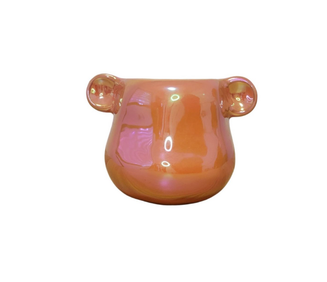 Maceta de cerámica con diseño de oso tamaño pequeño