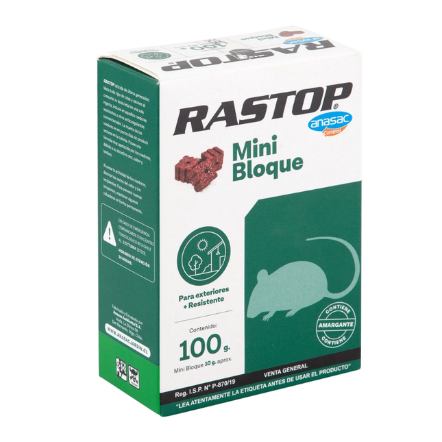 Raticida rastop mini-bloque  | Gardekin.com