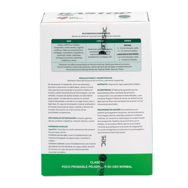 Raticida rastop mini-bloque  | Gardekin.com