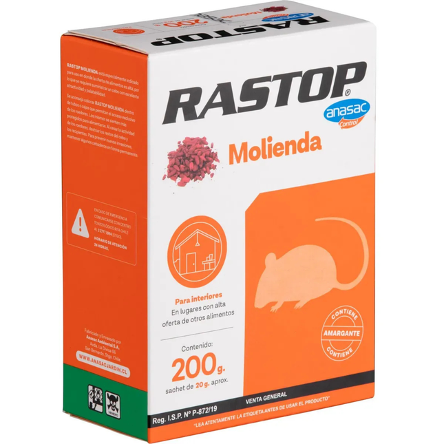 Raticida rastop molienda toffee (200 G) | Gardekin.com