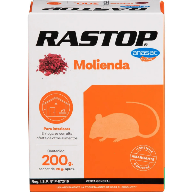 Raticida rastop molienda toffee (200 G) | Gardekin.com