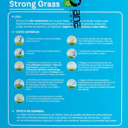Semilla pasto strong grass (500 G) | Gardekin.com