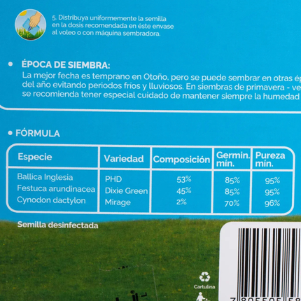 Semilla pasto strong grass (500 G) | Gardekin.com