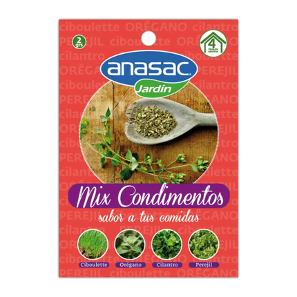 Mix Semillas de Condimentos - Ciboulette, Orégano, Cilantro y Perejil (2 GR) | Gardekin.com