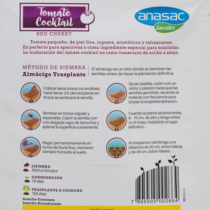 Semillas Tomate Cherry (1 G) | Gardekin.com