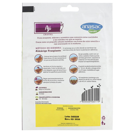 Semillas de Ají Cristal (5 GR) | Gardekin.com