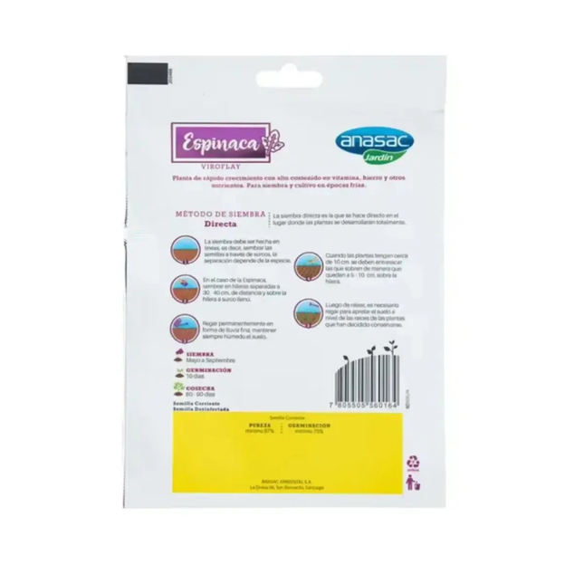 Semillas de Espinaca (5 GR) | Gardekin.com