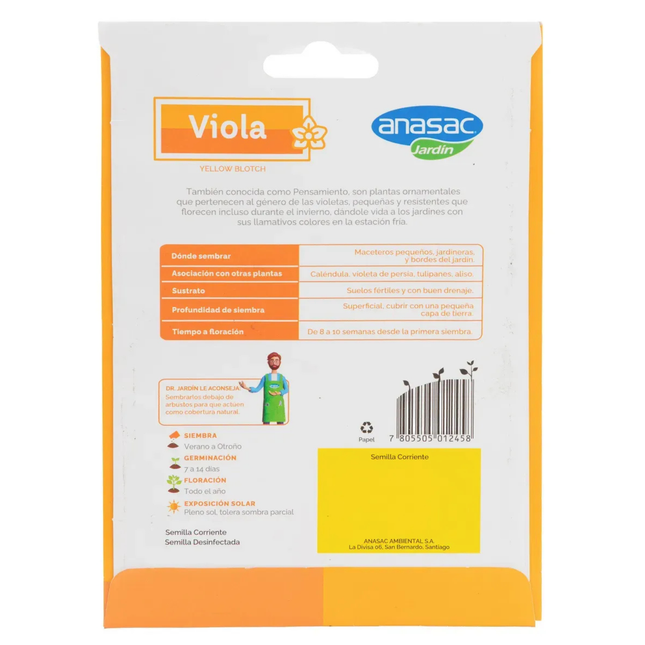 Semillas de Flores Viola - Pensamiento (1 GR) | Gardekin.com