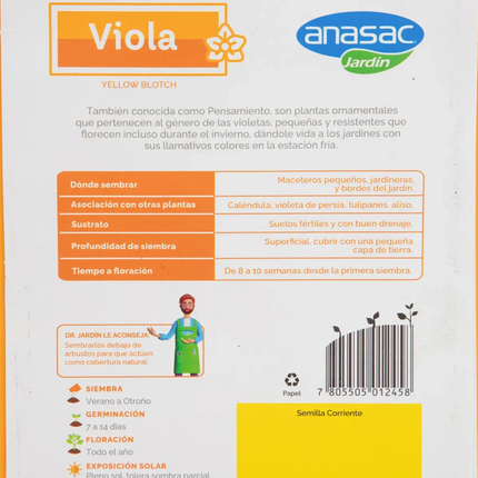 Semillas de Flores Viola - Pensamiento (1 GR) | Gardekin.com