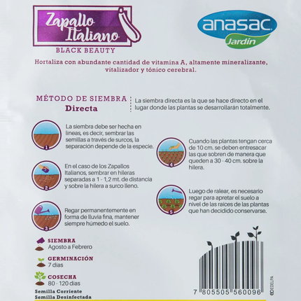 Semillas de Zapallo Italiano (5 GR) | Gardekin.com
