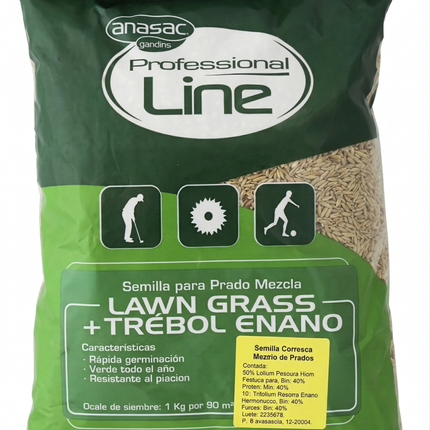 Semilla pasto lawn grass con Trebol (1 KG) | Gardekin.com
