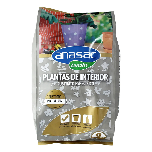 Sustrato plantas interior ANASAC (6 L) | Gardekin.com