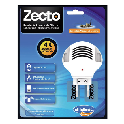 Zecto Insecticida Eléctrico Tableta | Gardekin.com