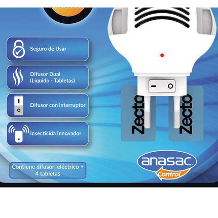 Zecto Insecticida Eléctrico Tableta | Gardekin.com